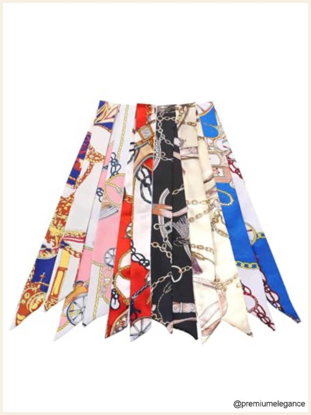 6 Pack Satin Scarf Wraps for Handbag Handle Decoration Neck Scarves